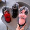 New Winter Children's Snow Boots Flat Girl Princess Cotton Shoes Fashion Thickened and Fleece Short Baby Boots