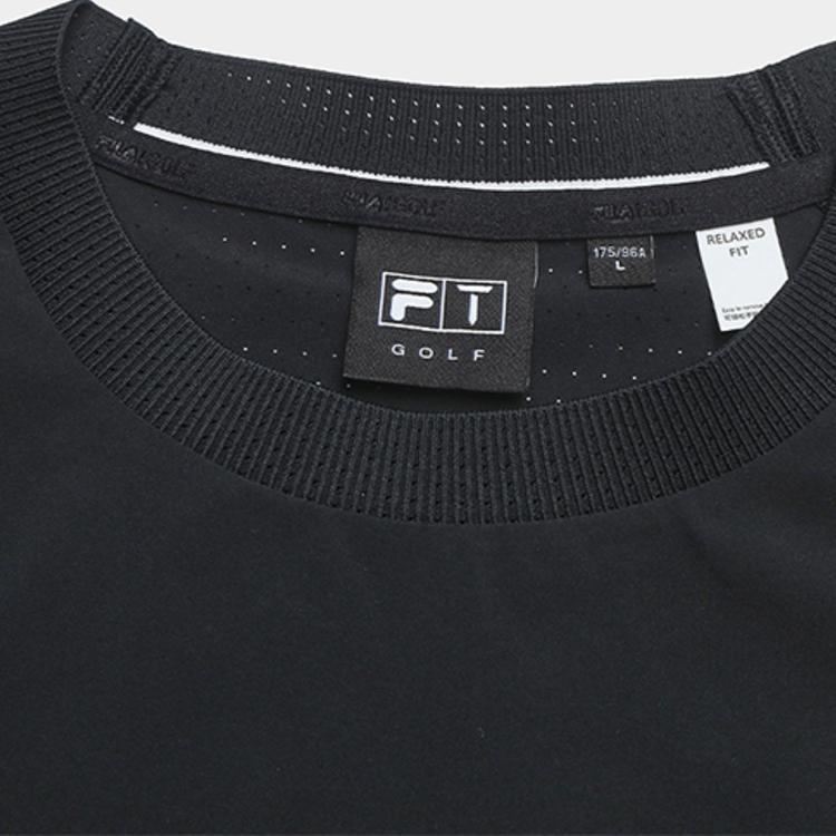 Fila Мужская футболка-пуловер с круглым вырезом однотонная из серии Golf A11M625121FBK