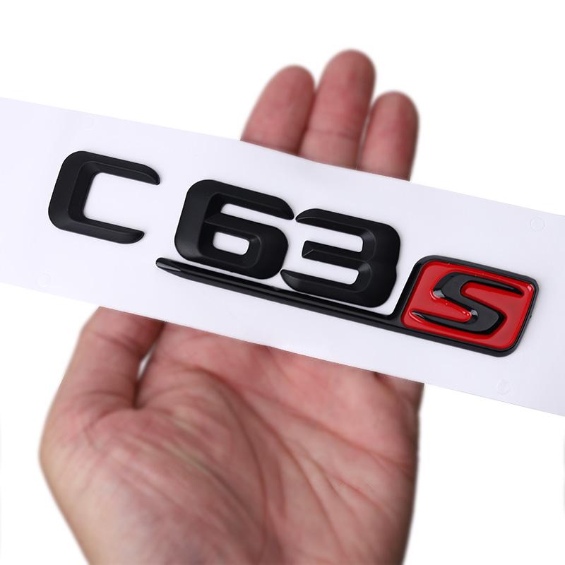Car Tuning For Mercedes Benz AMG C Class W204 W205 C63 C63S Letter Logo 3D ABS Sticker Car Rear Trunk Emblem Nameplate Decals BC2