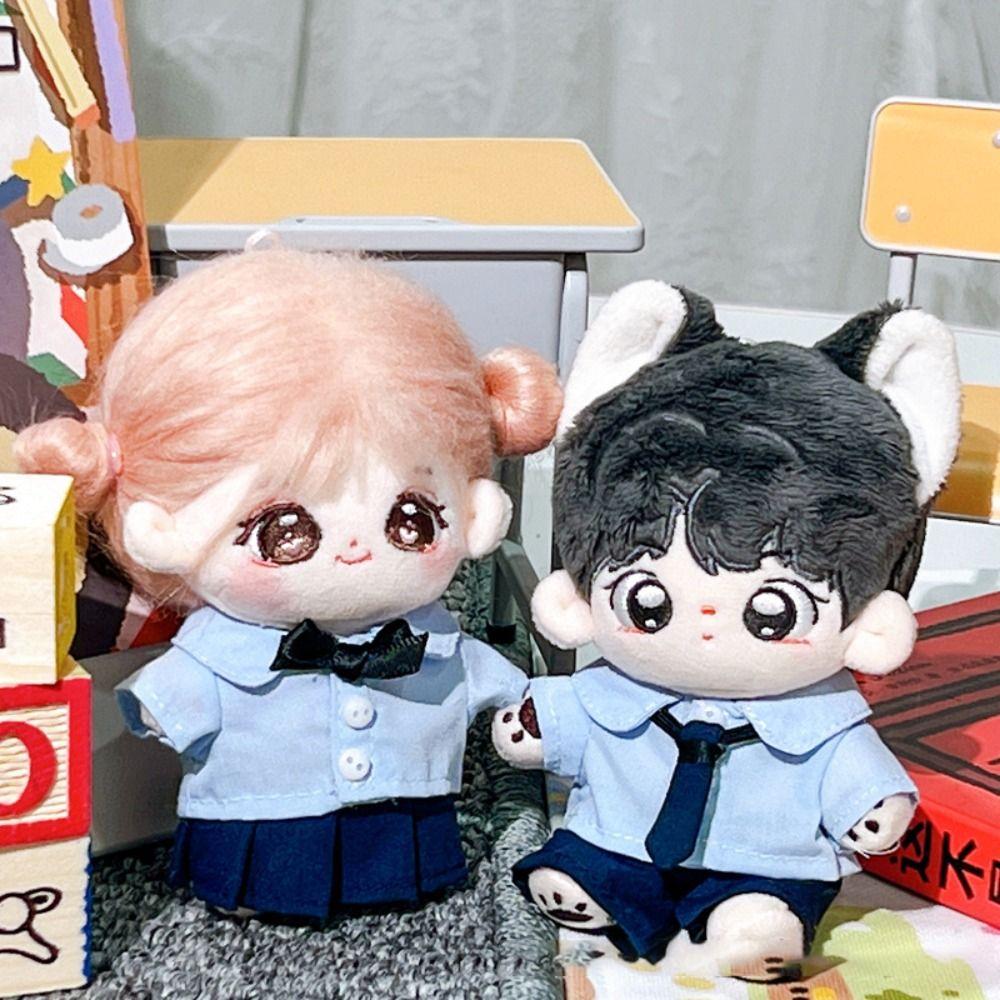 Soft 10cm Doll Clothes Necktie Blouse Skirt Suit Portable Cotton Stuffed Doll Accessory Children