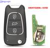 Jingyuqin Xhorse XKHY02EN Wire Remote Key For Hyundai Flip 3 Buttons English