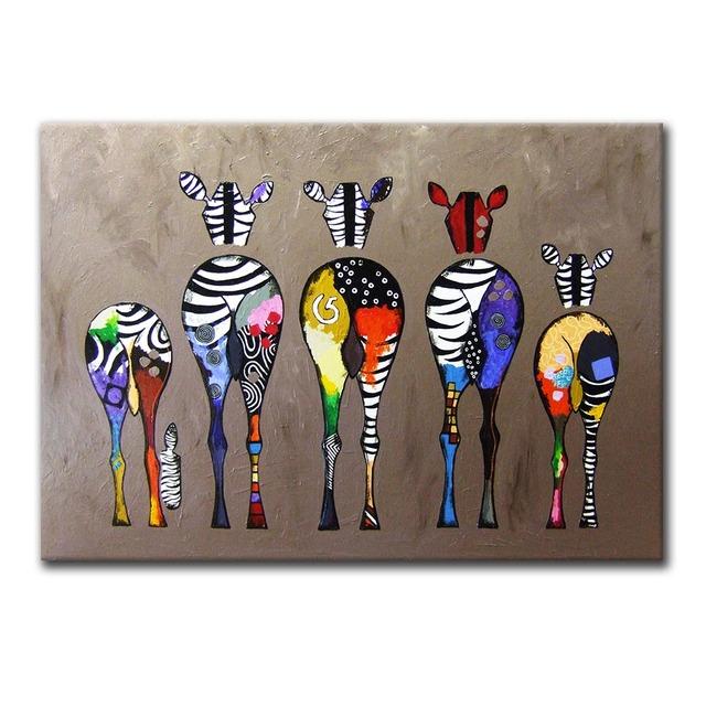 Стена с Цветными Животными, Современный Дом, Гостиная, Декоративное Искусство, Декоративная Живопись