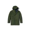 Warm Insulated Multi-Pocket Solid Color Geometric Pattern Hooded Long Down Jacket Men Outerwear Green A22UH-U31