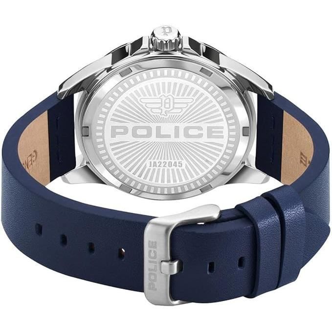 Часы - POLICE - Barwara PEWJA2204501 - Кварцевые - Нержавеющая сталь - Синяя кожа