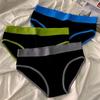 Women's Mid-Waist Pure Cotton Triangle Underwear - Sporty, Simple, Stylish