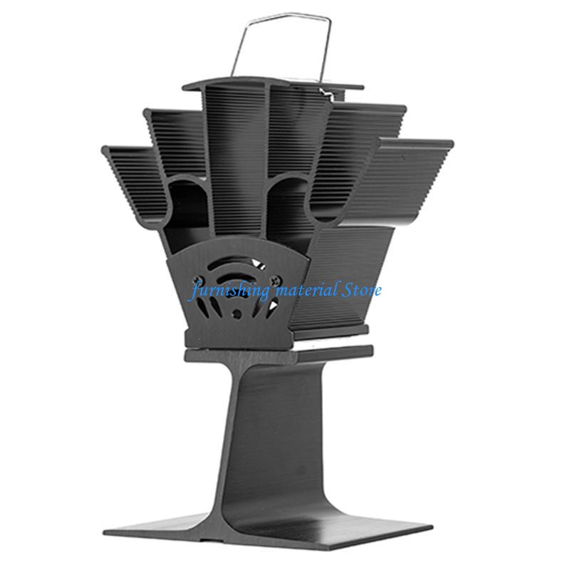 Y5GD Stove Fan 6-Blade Upgrade Heat Powered Fan for Ideal Gift for Your Home Family