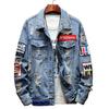 Men Fashion Denim Jacket Embroidery Coat Spring Autumn Casual Motorcycle Outwear Male Clothes