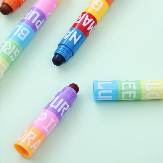 Marker Pen Round Tip Colors DIY Quick-Drying Crayons for 6 Albums Drawing And