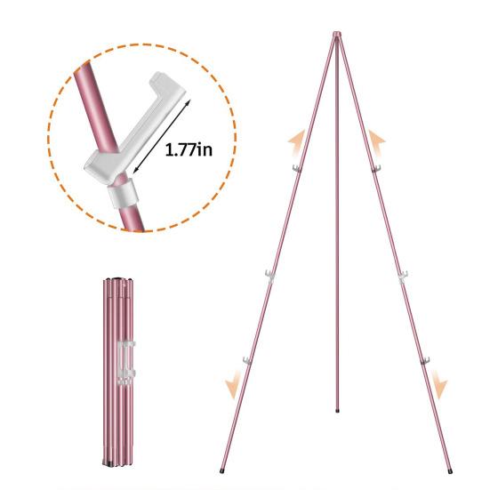 Easel Display Stand Collapsible Portable Metal Tripod Art Display Stand Adjustable Painting Easel for Canvas Wedding Sign
