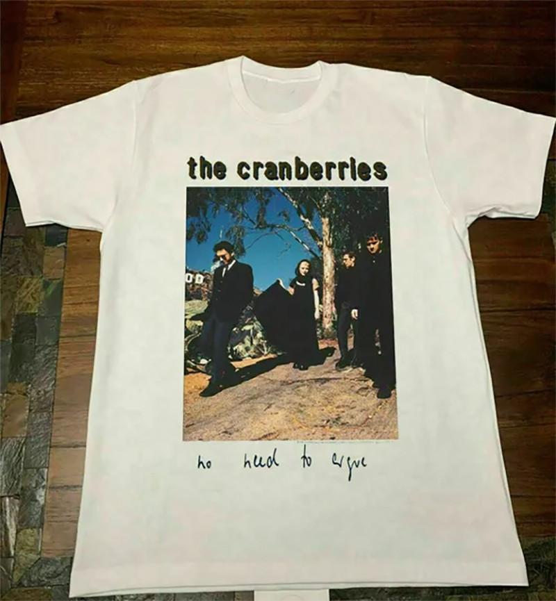 Хлопковая белая футболка унисекс с принтом группы The Cranberries, полный размер