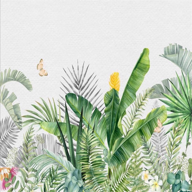 Nordic Mural For Living Room Tropical Plant Banana Leaf Wallpapers Palm Leaf Indoor Background Wall Paper Home Decor