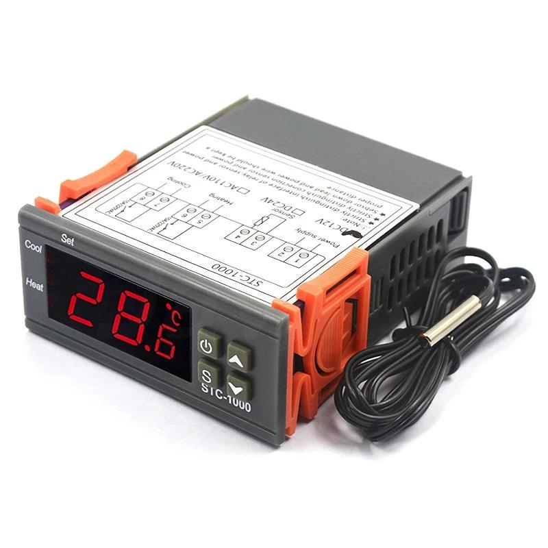 STC-1000 STC 1000 светодиодный цифровой термостат для инкубатора регулятор температуры терморегулятор реле нагревание охлаждение 12 В 24 В 220 В