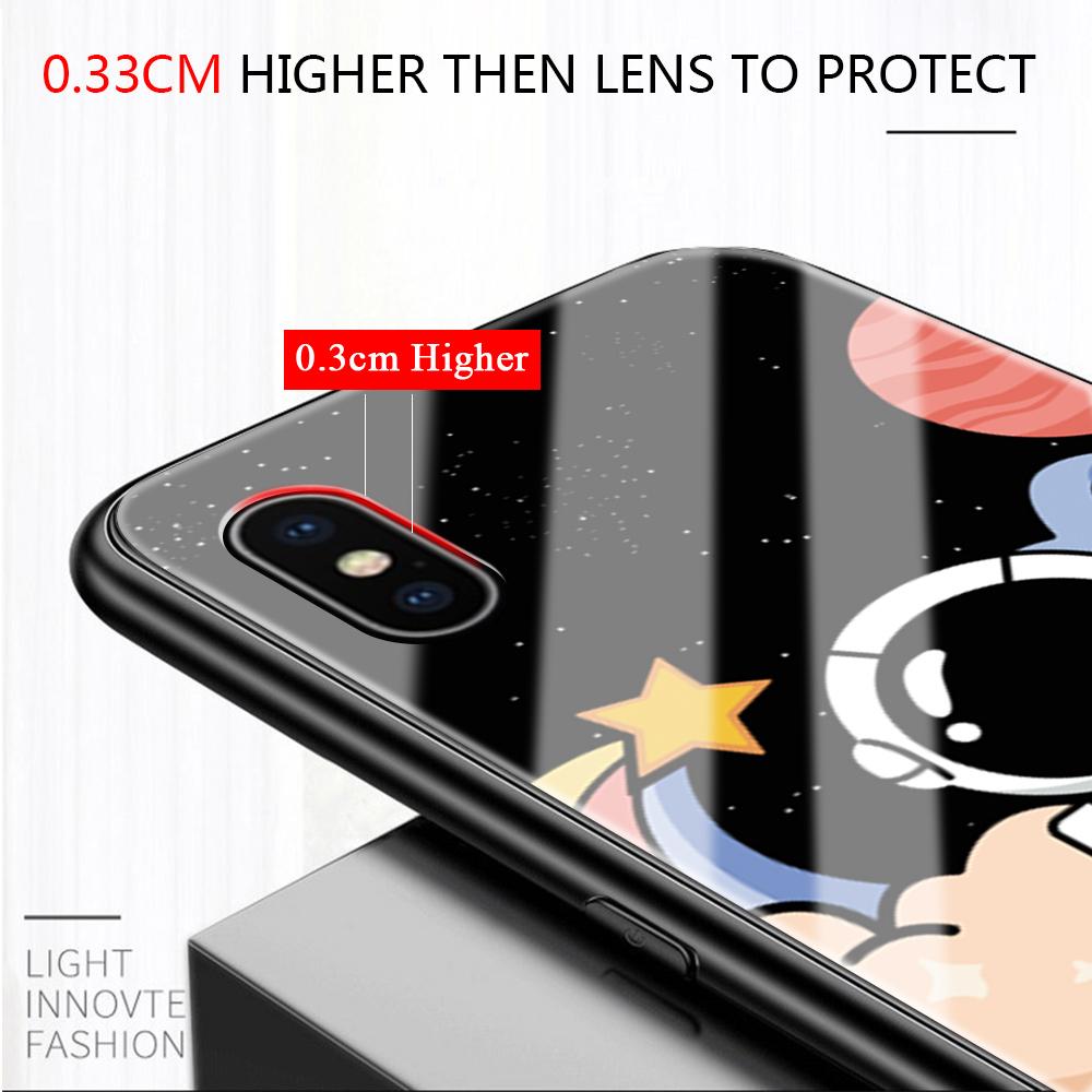 Чехол для телефона из закаленного стекла для iPhone 11 12 13 14 15 16 17 Redmi 10 12 14C Note10 Note14 Xiaomi 11Lite PocoC75 Мягкий край Ударопрочный Гладкий чехол