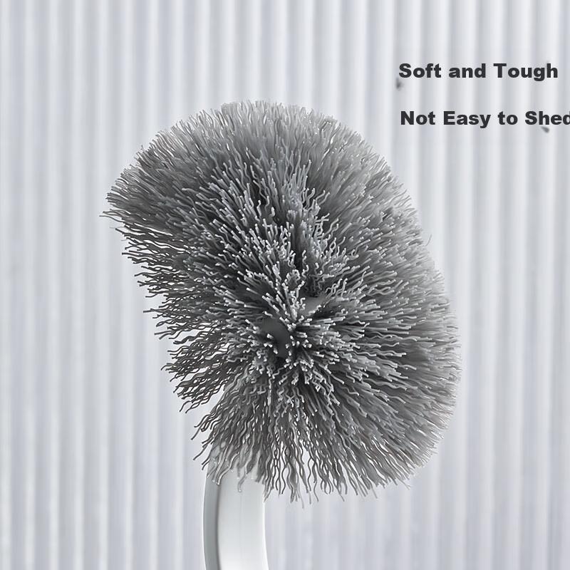 LYNN Japanese Toilet Brush Set, No Dead Angle Cleaning Brush, Bathroom Toilet Cleaning Brush, S-Shaped Toilet Brush, 1 Set