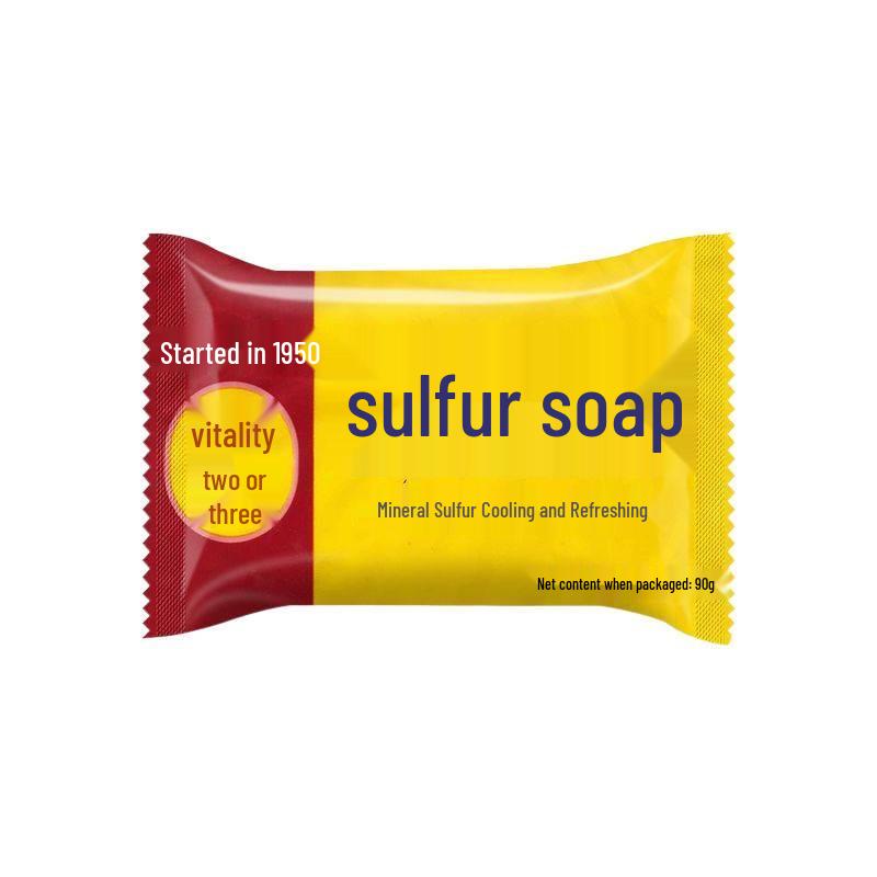 Vitality 28 Sulfur Soap 90g Pack: 10 Bars for Face, Bath, Hands - Deep Clean with Classic Sulfur Formula