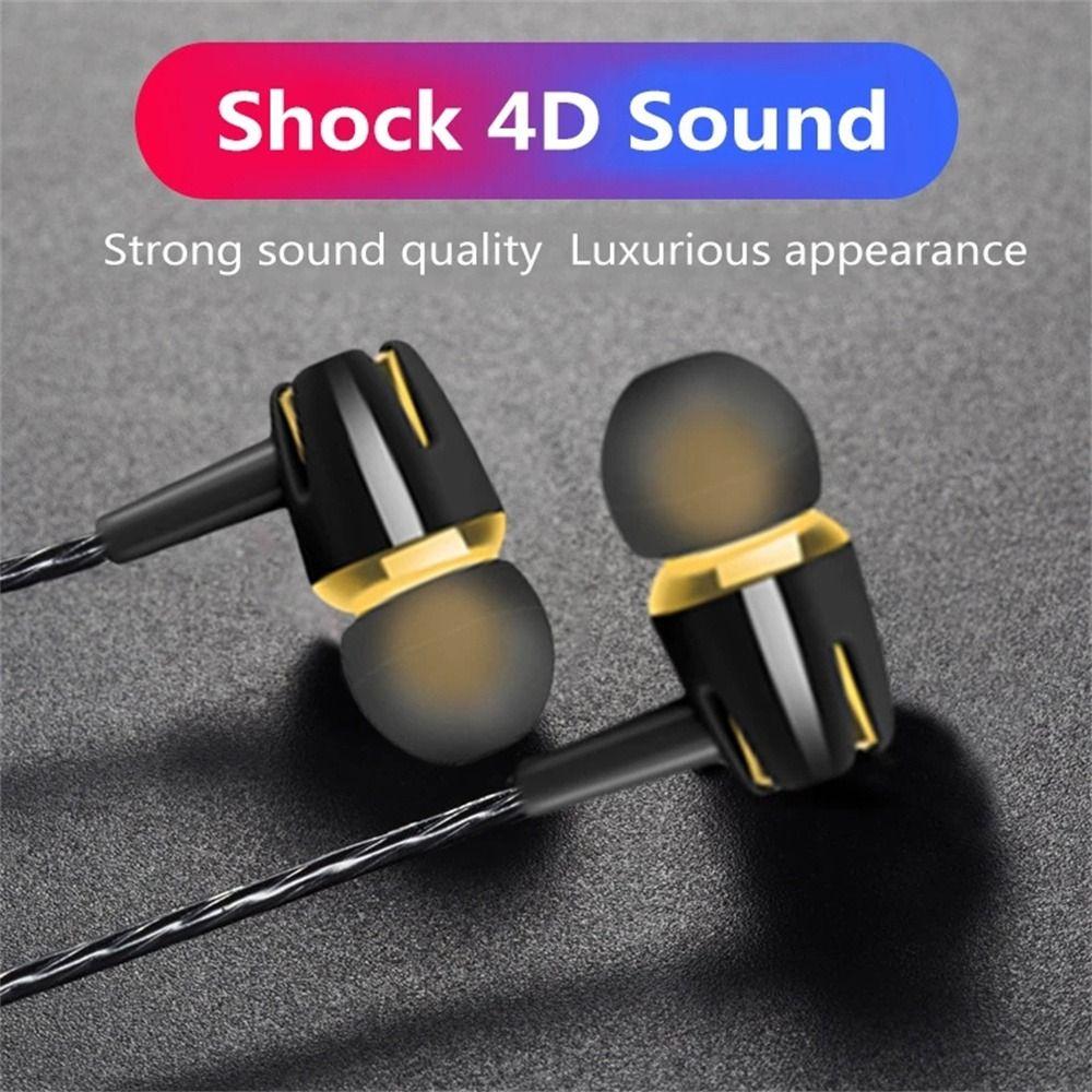 Noise Cancelling Stereo Bass 3.5mm With Mic Earbuds In-ear Earphone Wired Earphone Phone Headset