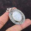 Rainbow Moonstone Pendant Gemstone Pendant 925 Sterling Silver Pendant Handmade Jewelry Designer Pendant Anniversary Gift Boho Style Jewelry