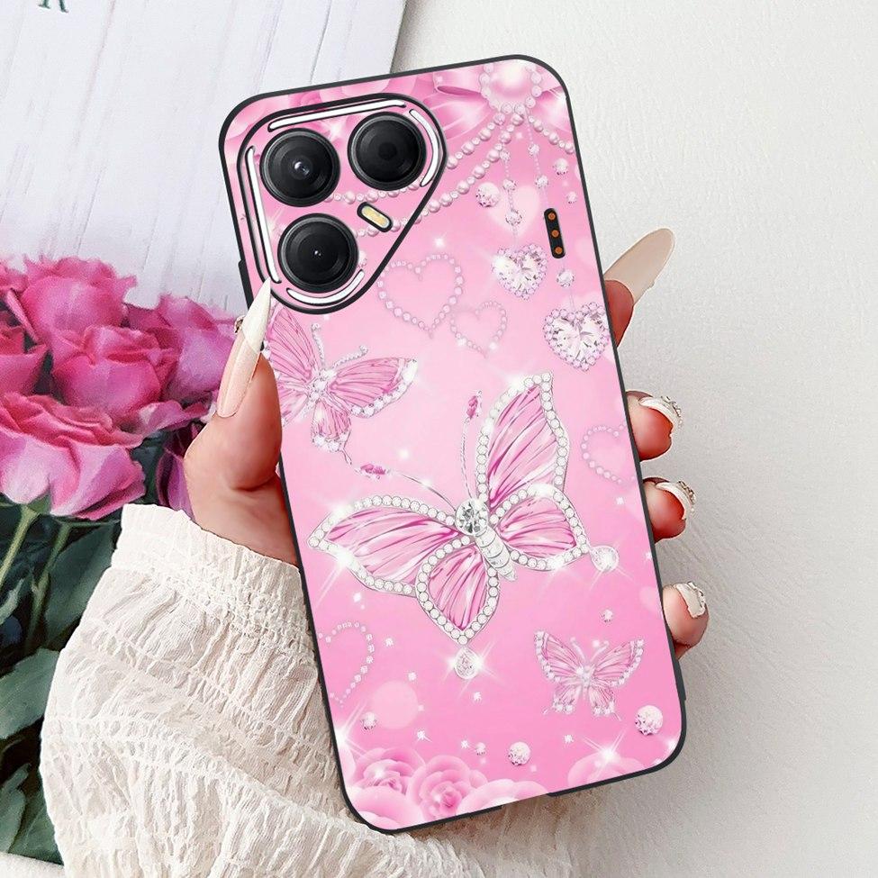 For Tecno Pova 7 5G Cover Case LJ7 Luxury Butterfly Love Fashion Flowers Cool Lion Painted Phone Case For Techno Pova7 5G Bumper
