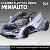 1/24 масштаб McLaren 720S спортивный автомобиль литой модели игрушки имитация литой машины со звуком и светом инерционный механизм декоративные игрушки мальчики подарок