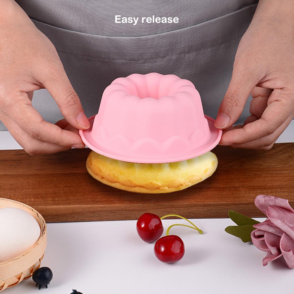 Рифленая круглая силиконовая форма для выпечки, антипригарная мини-форма, термостойкая, тыквенная, десертная, кексы, домашняя свадьба