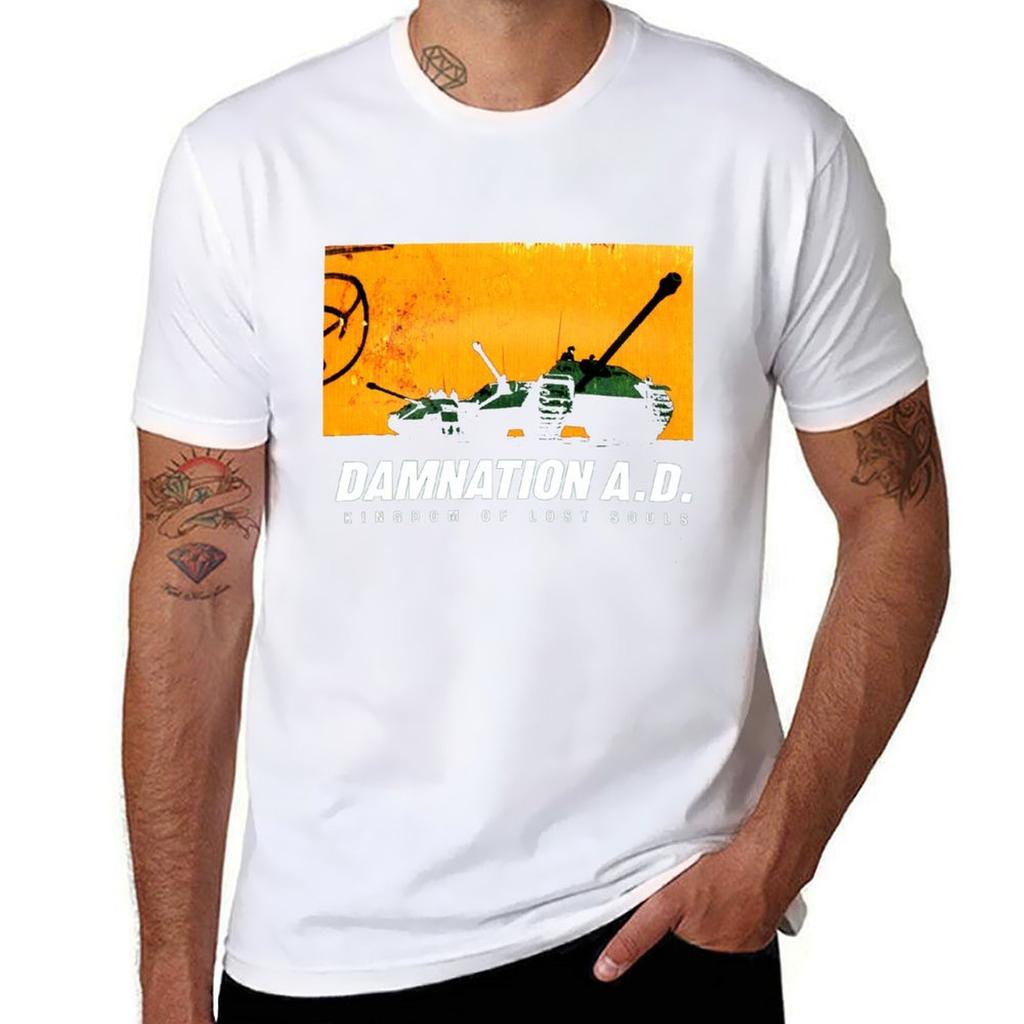Damnation Ad Tee Tshirt Big And Tall Gym Tshirt