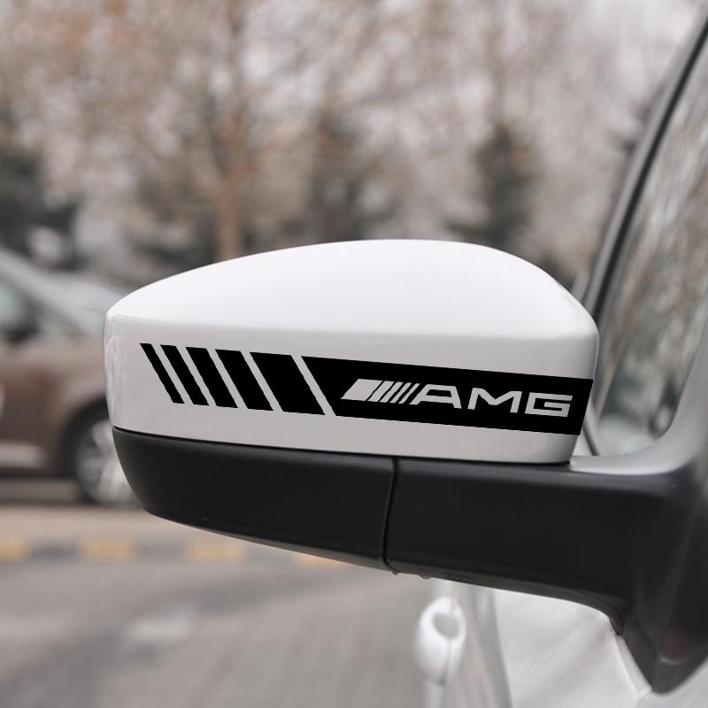 Наклейка на зеркало заднего вида автомобиля Автомобильная наклейка-полоса на боковую часть кузова Декорация для Mercedes Benz AMG GLC GLE CLA W204 W205 W203 W211 W212 W213