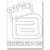 Вырезаемая наклейка L "BIGBANG" Корона Белая 026W