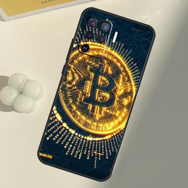 Чехол с биткойнами BTC для OPPO Find X3 Lite X5 Pro A5 A9 A31 A53 S A83 A91 A93 A54 A74 A94 A15 A16 A52 A72