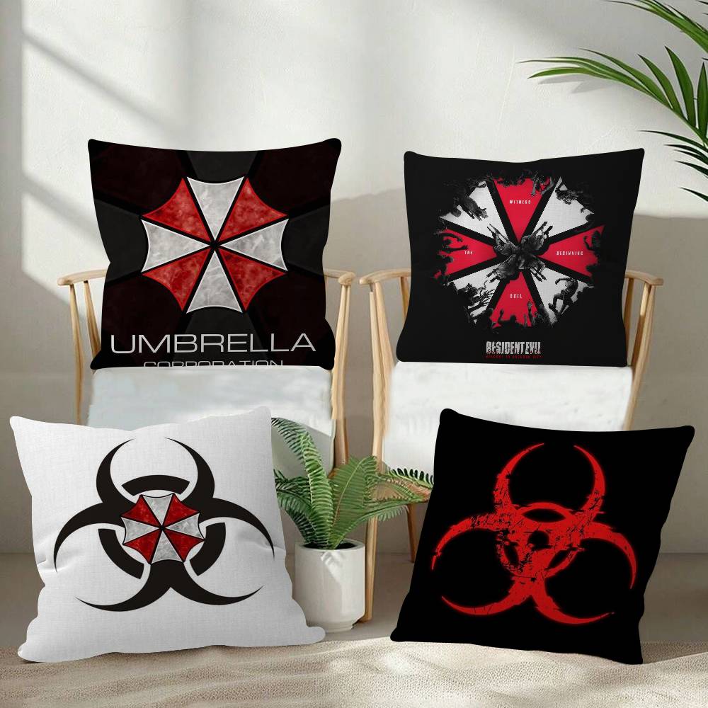 Game RResident EEvil UUmbrella Pillow Anime Pillow Sofa Bed Head Pillow Cover Cushion Cover 45x45 cm Fashion