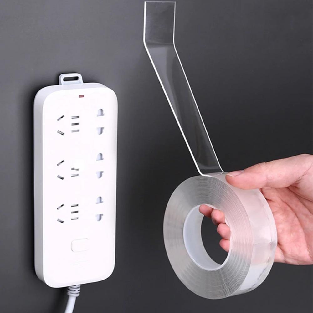 Double Sided Tape Heavy Duty Multipurpose Wall Tape Adhesive Strips Removable Mounting Tape Washable Strong Sticky Transparent Tape Gel