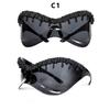 New Trendy Irregular Frame Designer Sunglasses Women Men Venom Fluid Inspired Punk Sun Glasses Hip-top Party Fashion Cool Shades