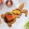 Bunny Cutting Board Cheese Butcher Block Heavy Duty Wood Bread Baby Food Serving Tray