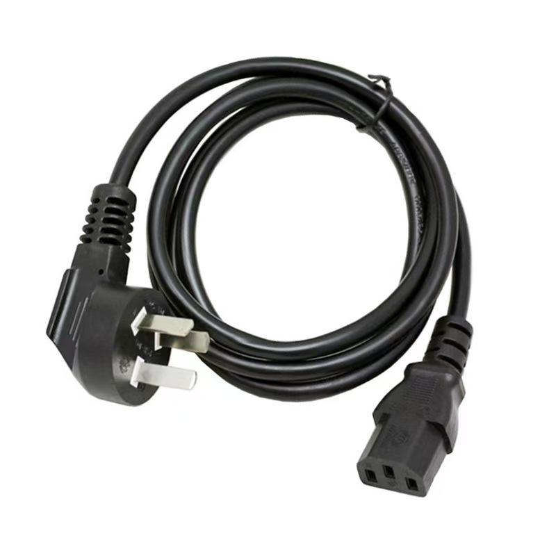 Universal 3-Pin Cloverleaf Power Cord for Computers, Rice Cookers, and Printers