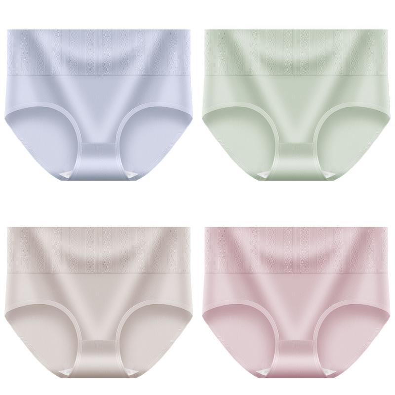 4 шт./компл. женские трусики с высокой талией, женское нижнее белье, бесшовные трусы для девочек, дышащее женское белье
