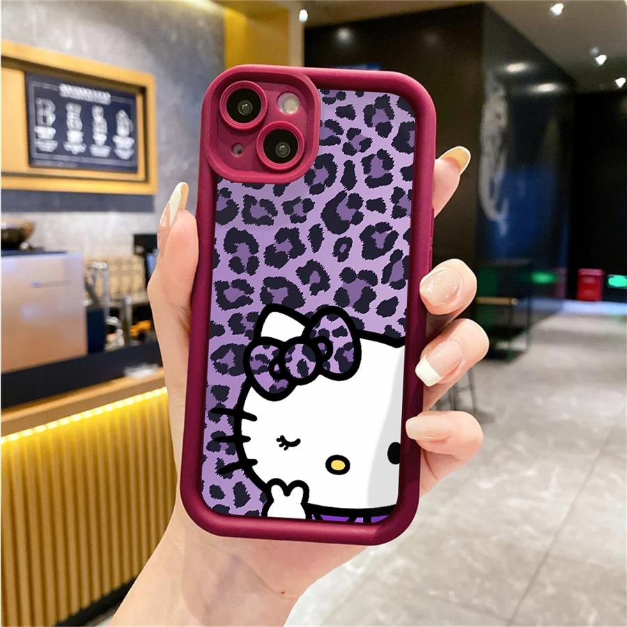 Аниме Х-елло К-итти Милый чехол для телефона для iPhone 16 15 Pro Max 13 12 11 Pro 14ProMax 16Plus XS Max XR 7 8 SE 16e Мягкий чехол