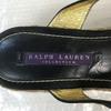 Ralph Lauren Коллекция Сандалии на ремешке вокруг щиколотки Женские 7 24см Черный Джутовая подошва(ИСПОЛЬЗОВАЛ)