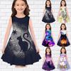 2022 Summer Girls 3D Pumpkin Lantern Kids Girl Party Sleeveless Princess Dress Tank for Girl Over Four Years