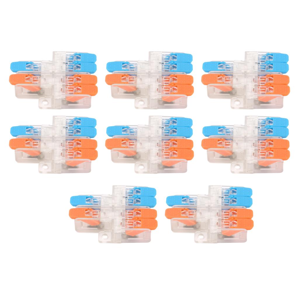 10 шт. Быстрозажимной соединитель 2 в 4 выхода 0,5–6 мм² Соединитель для проводов 41 А 450 В