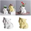 Ceramic Fleshy Plant Pot Kitten Planter Plant Flowerpot Ornament for Fleshy Plant Cactuses Container for Home Balcony