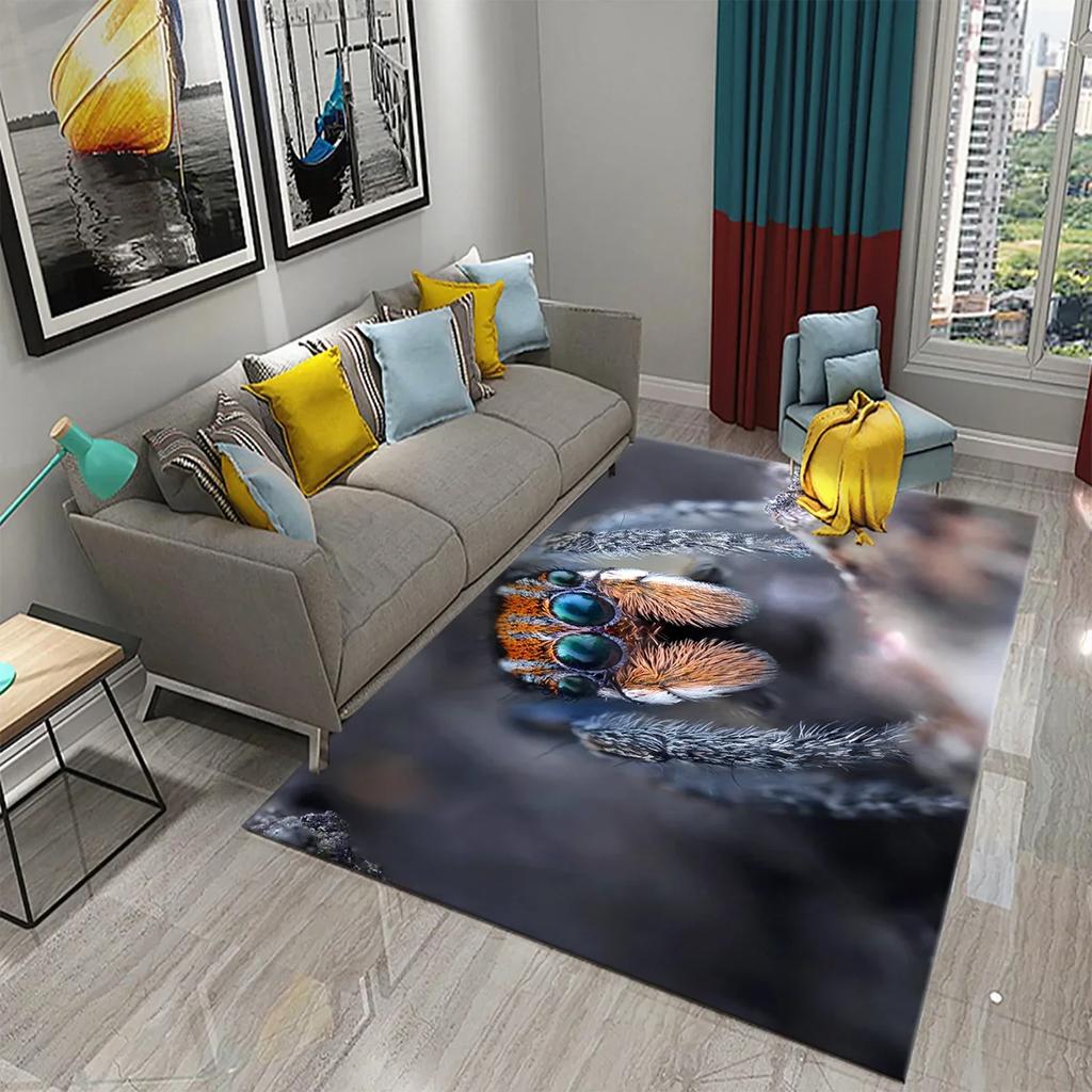 3D Ковер на тему природы Входной коврик для двери Лес Насекомое Растение Нескользящий коврик для пола Гостиная Спальня Ванная комната Домашний декор