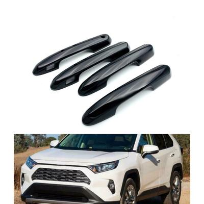 4 шт. дверные ручки автомобиля, накладка, украшение для Toyota RAV4 RAV 4, черный ABS