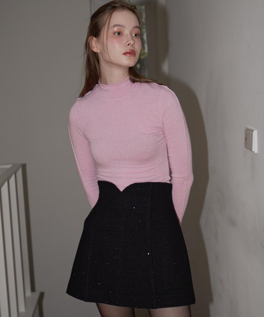 Bember Tulip Sequin Mini Skirt_Black