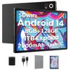 Android 14 2025 Первый планшет с TF T606, сертифицированный GMS, 7000 мАч, IPS, двойной Bluetooth, беспроводная проекция, разделенный экран, FM и чехол в комплекте, планшет,
