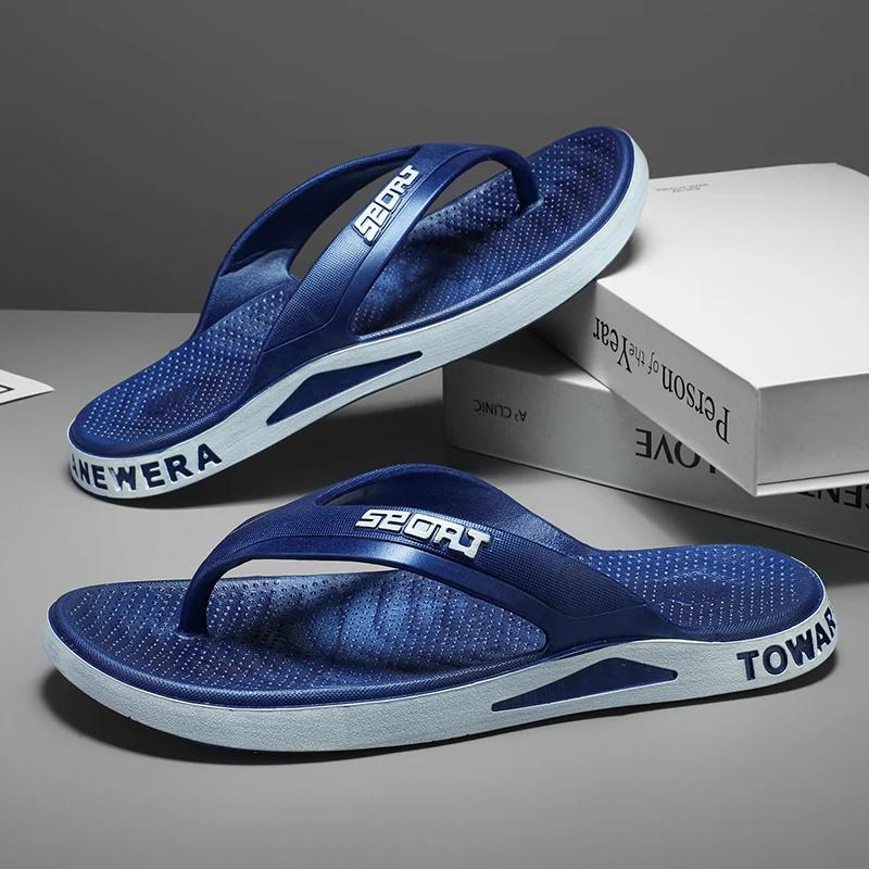 Летние мужские шлепанцы Спортивные уличные модные и трендовые удобные пляжные сандалии Мужская повседневная обувь Домашние шлепанцы Домашняя обувь