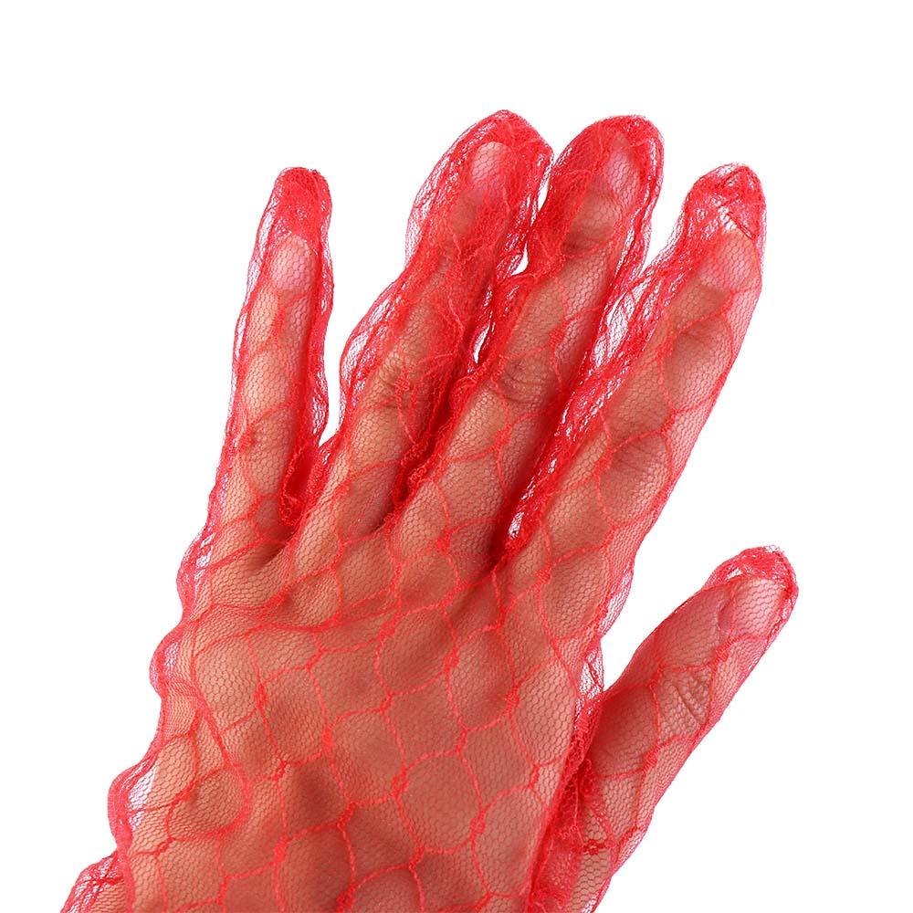 Dress Accessories Banquet Dinner Dress Short Thin Mittens Bridal Mesh Gloves Lace Gloves Wedding