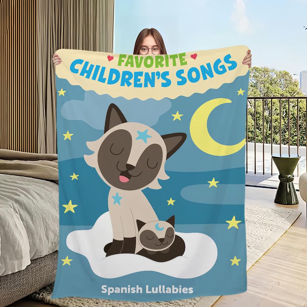 Песни на ночь Тони милые испанские колыбельные Фланелевый теплый комфорт мягкий плюшевый плед для дивана гостиной спальни путешествий подарок