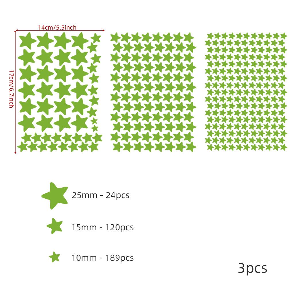 333 Glow-in-the-Dark Star and Moon Wall Stickers for Kids' Bedroom - Self-Adhesive Decor