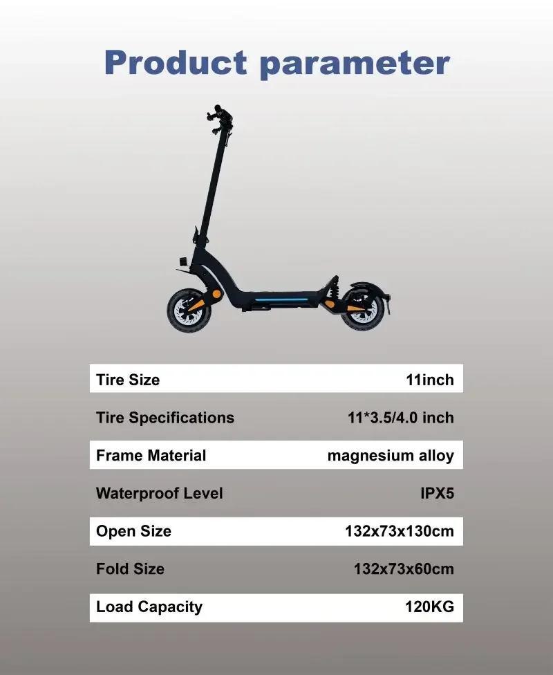 New E-Scooter New Model DT06 1900W Peak Power 60V18.2AH Battery 11‘’ Fat Tire Adult Electric Scooter.