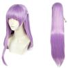 Heat-resistant Cosplay Wig, "Second Castle," Purple, Long, Straight, Perfect for Parties and Costumes, Plus 2 Bonus Items
