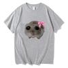 Sad Hamster T-Shirt Men O Neck Pure Cotton T Shirt Pure Cotton Unisex Fashion Short Sleeve Tees Clothes Harajuku Streetwear Tops